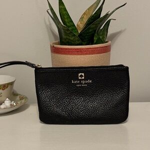 Kate Spade Textured Black Wristlet